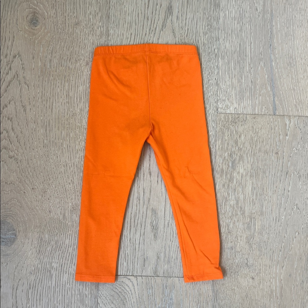 2T Halloween Orange Leggings / Pants. Cat Ghost Print. 🧡 🐈‍⬛ - Picture 6 of 7